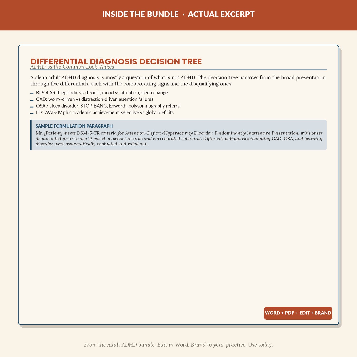 Adult ADHD Diagnostic Battery, preview image 4 of 9