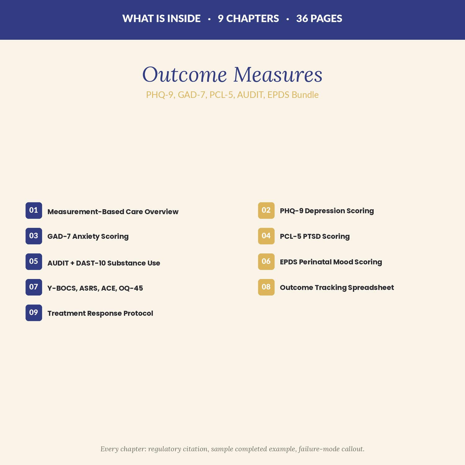 Outcome Measures Scoring Bundle, preview image 2 of 9