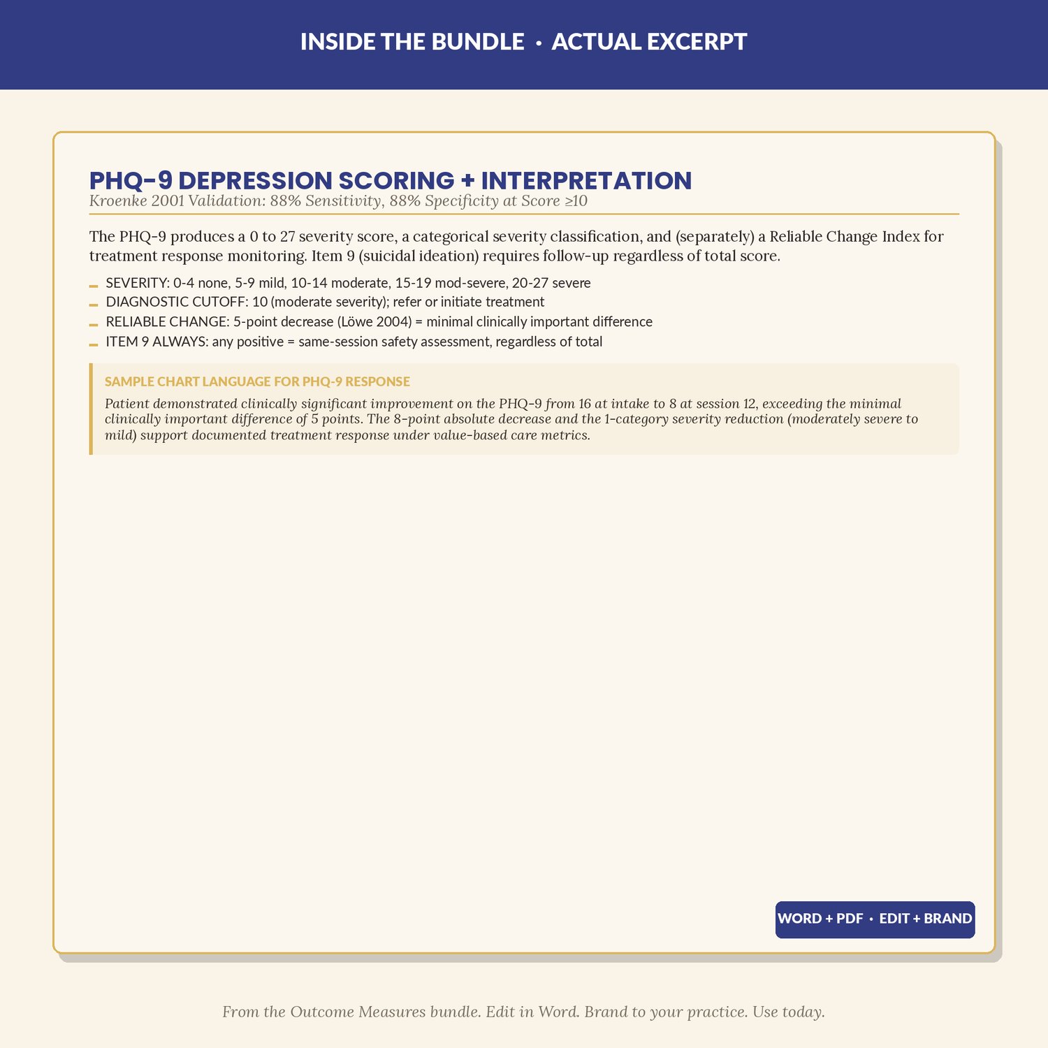Outcome Measures Scoring Bundle, preview image 4 of 9