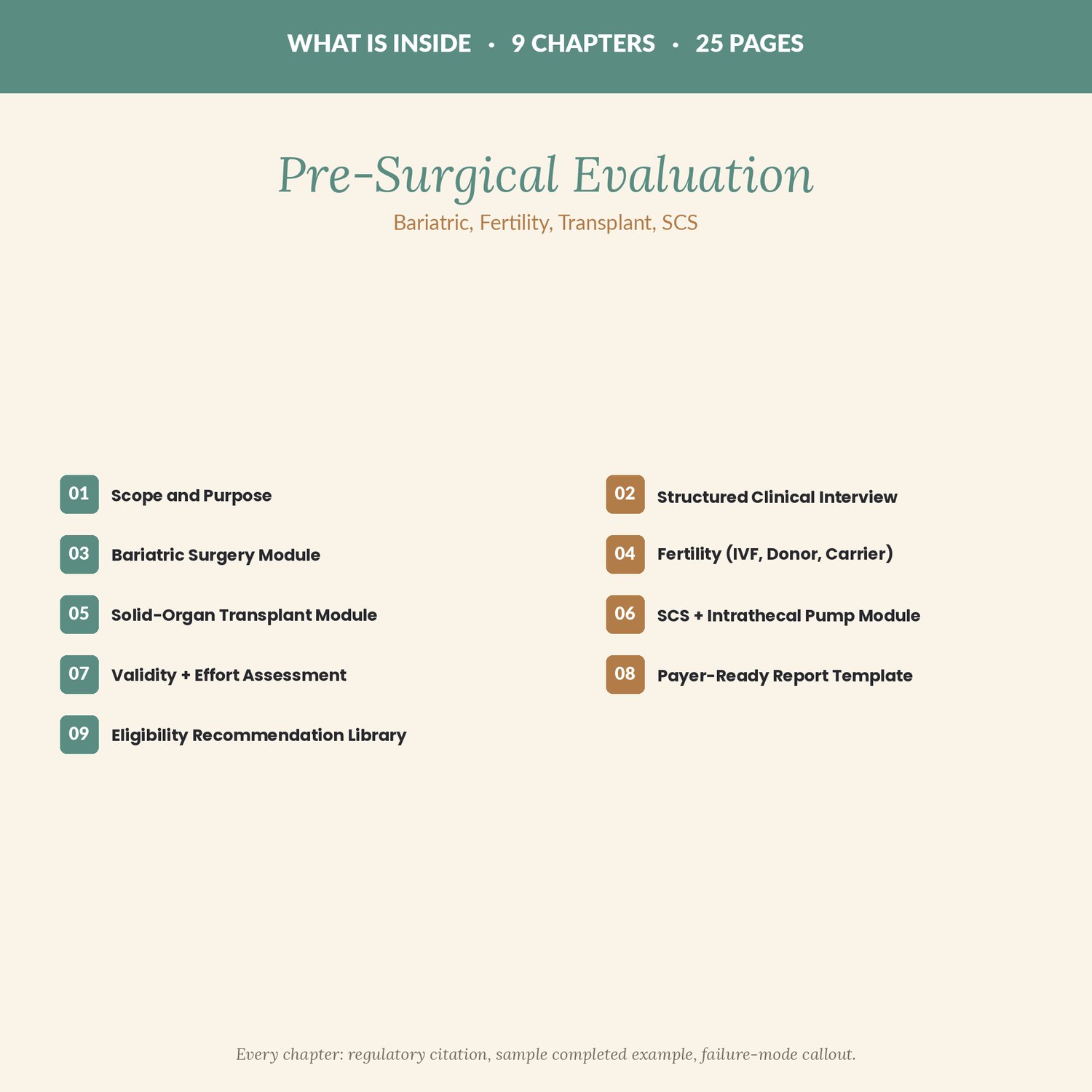 Pre-Surgical Evaluation Templates, preview image 2 of 9