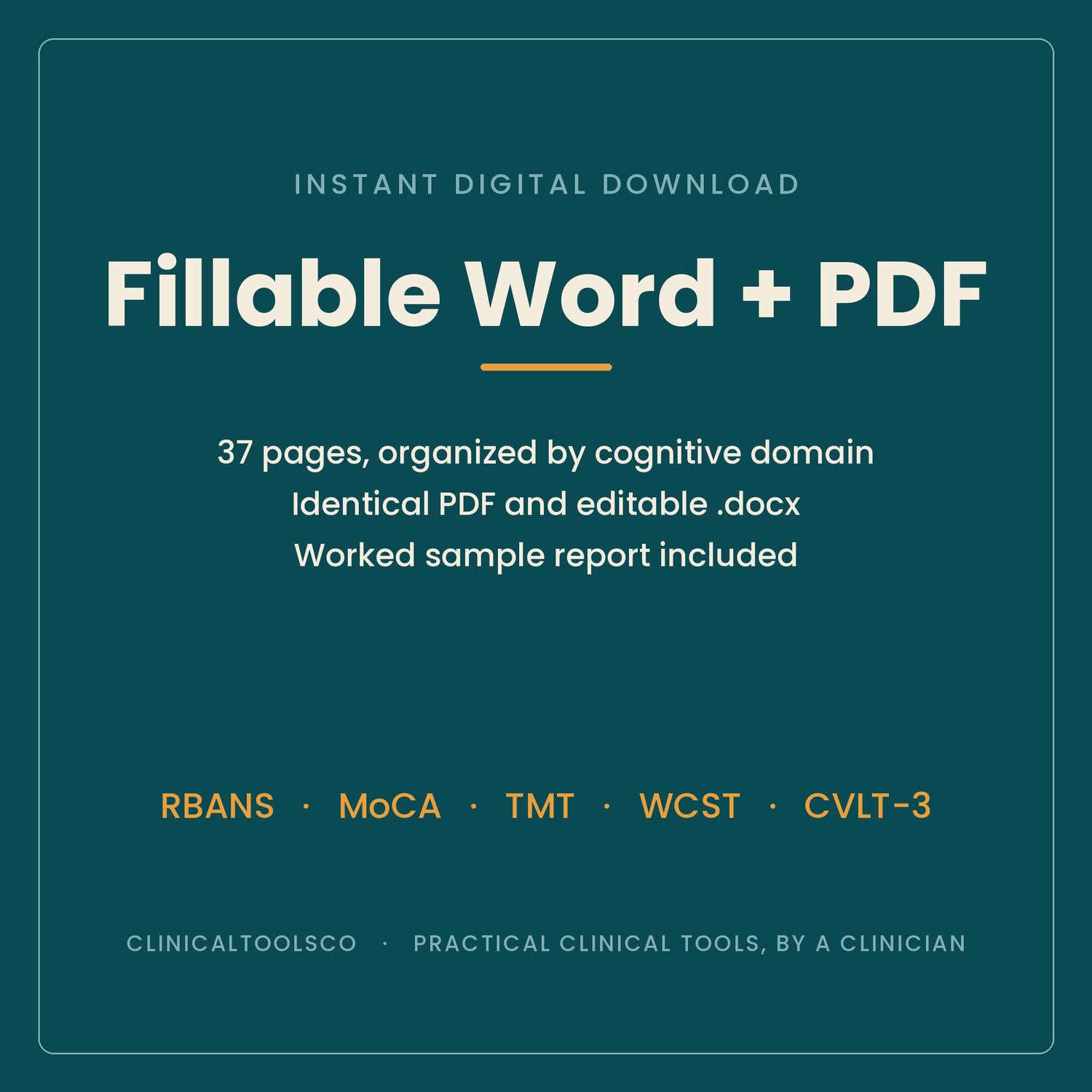 Neuropsychological Report Template, preview image 9 of 9