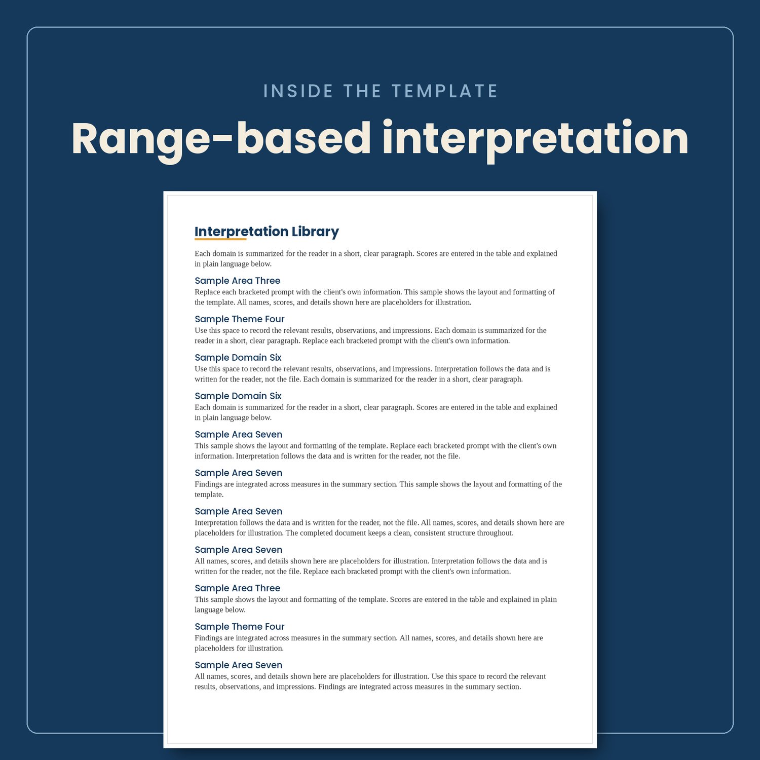 Personality Assessment Report Template, preview image 8 of 9