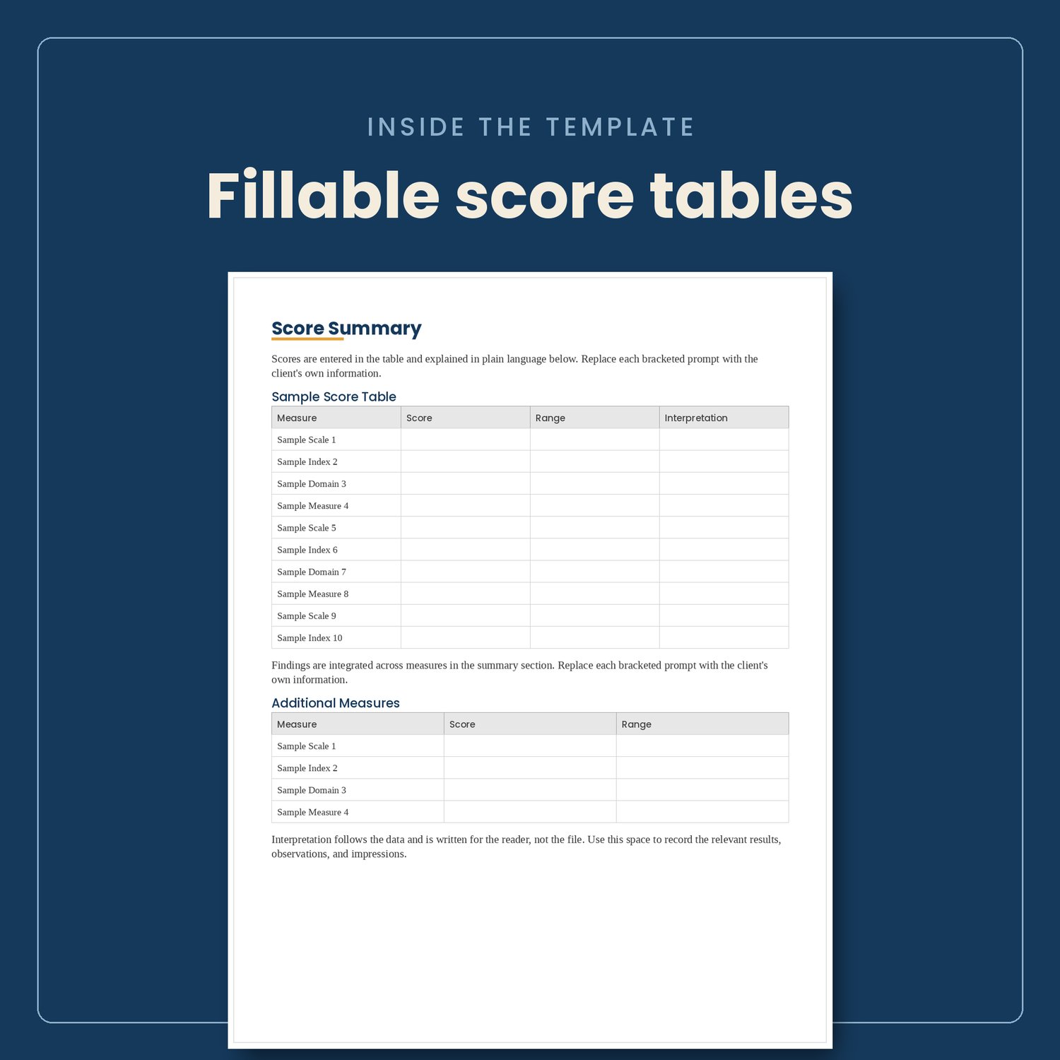 Personality Assessment Report Template, preview image 4 of 9