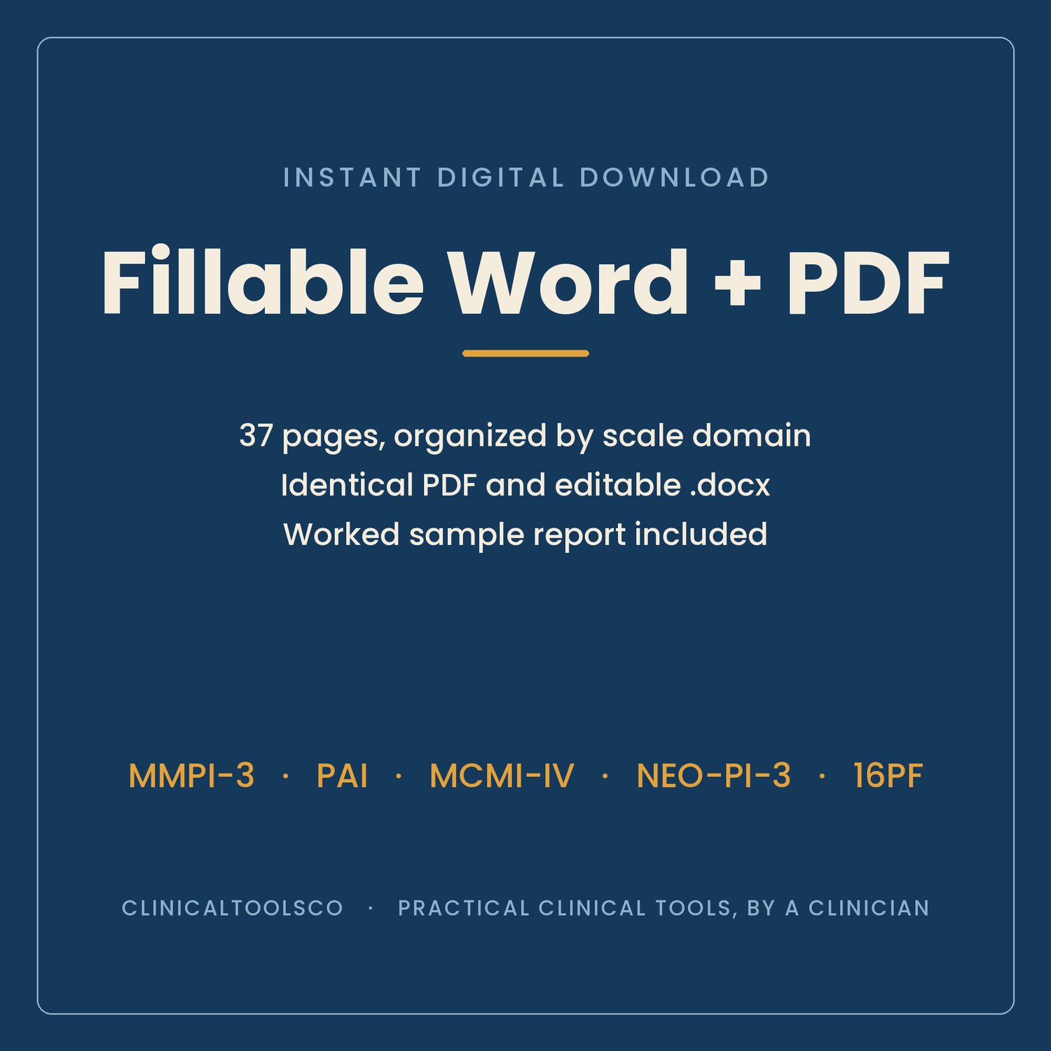 Personality Assessment Report Template, preview image 9 of 9