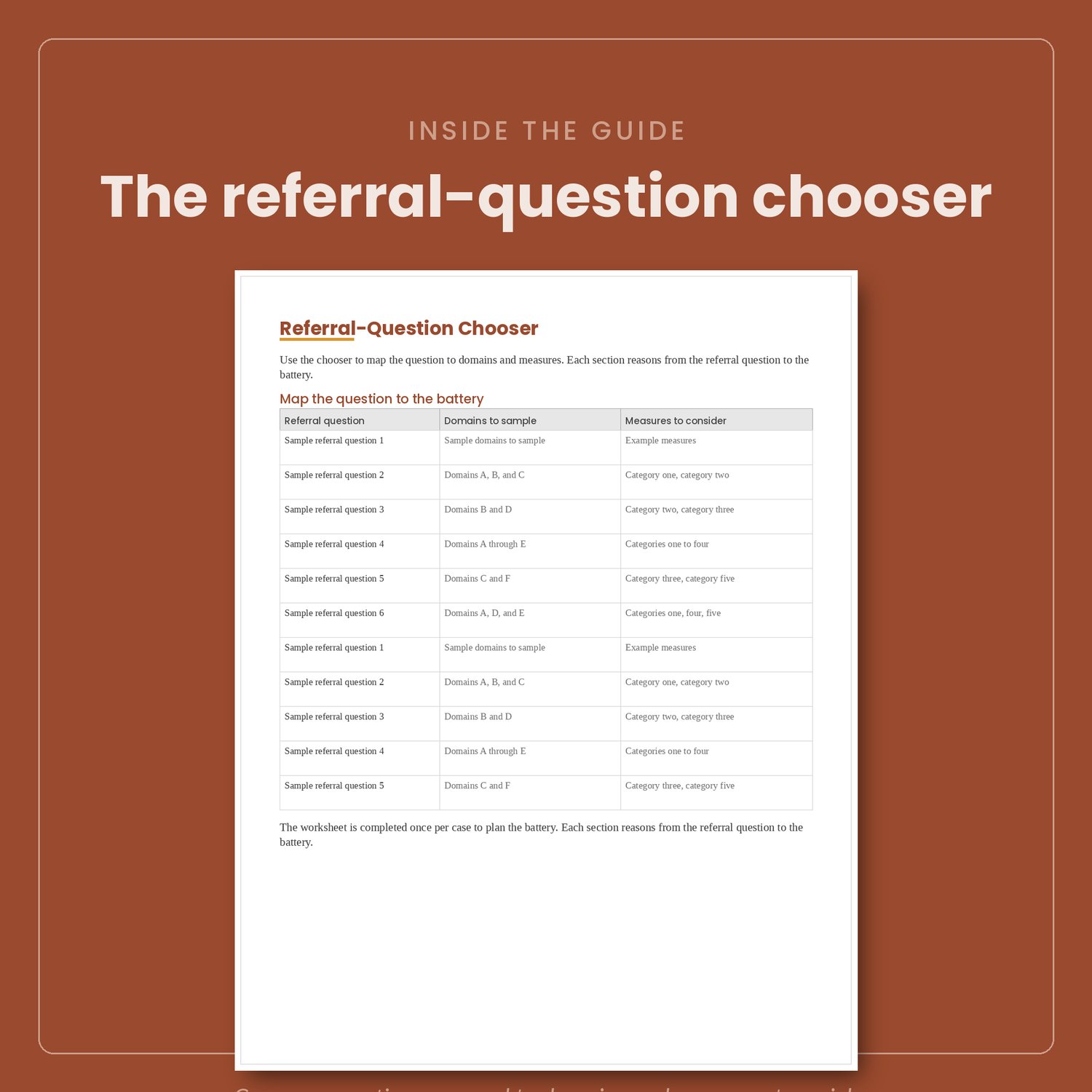 Assessment Battery Selection Guide, preview image 4 of 9