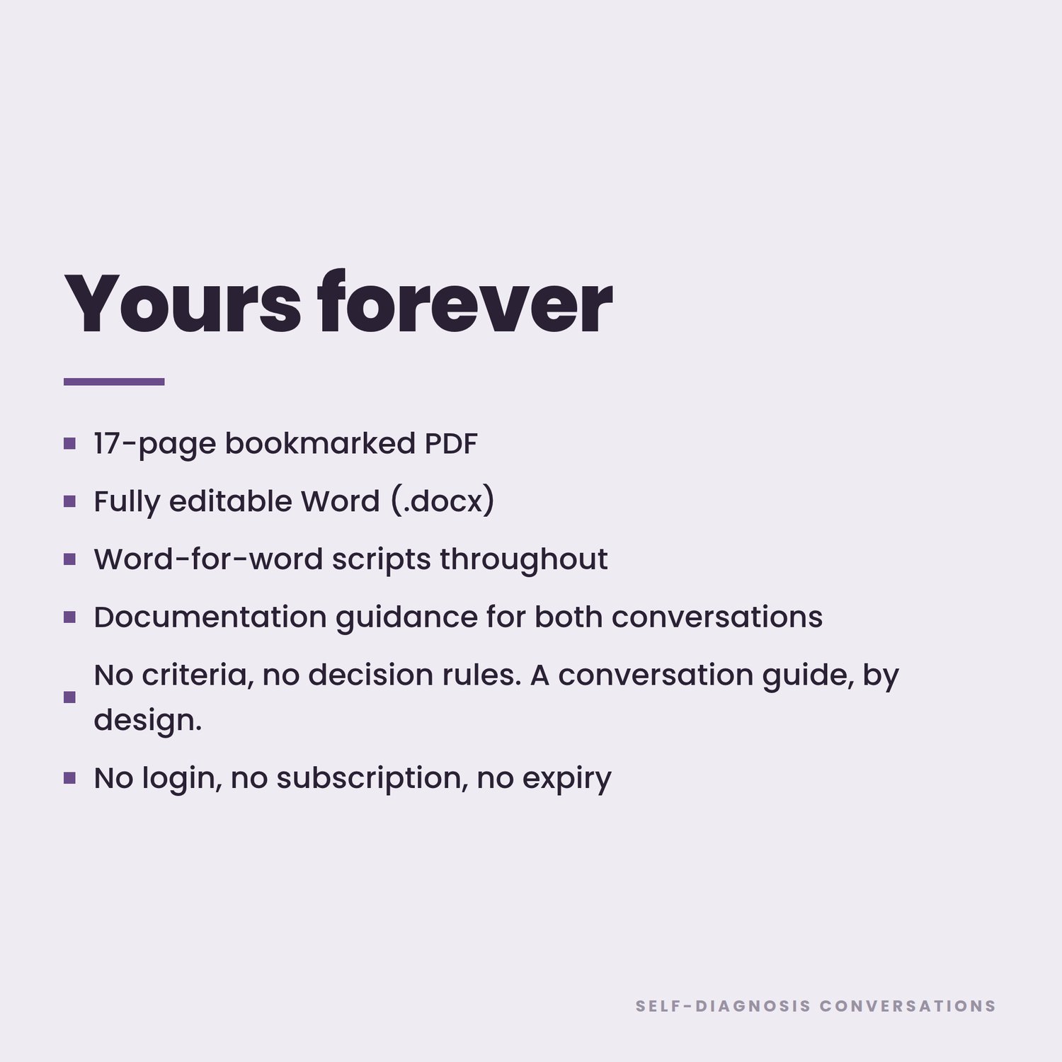 Self-Diagnosis Conversation Guide, preview image 9 of 9