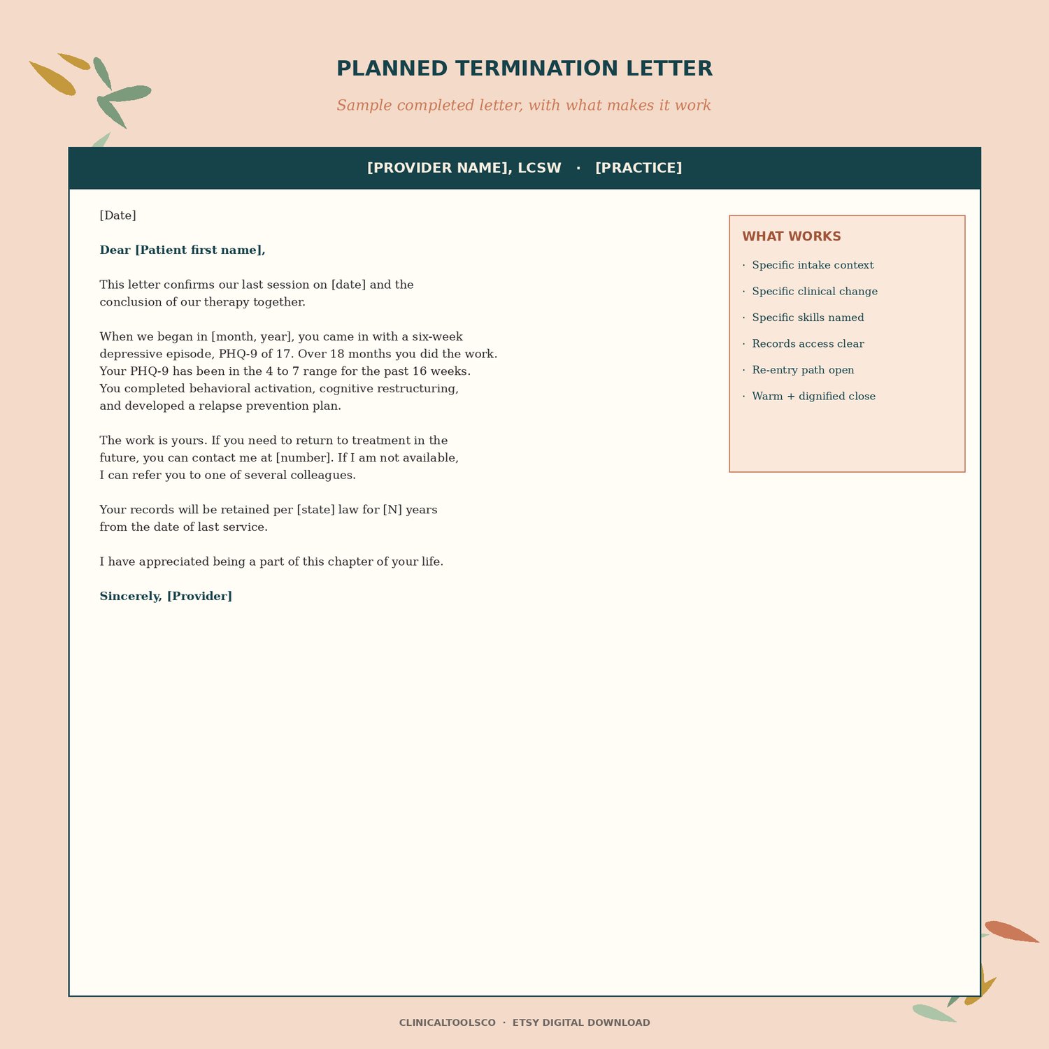 Termination and Discharge Toolkit, preview image 6 of 9