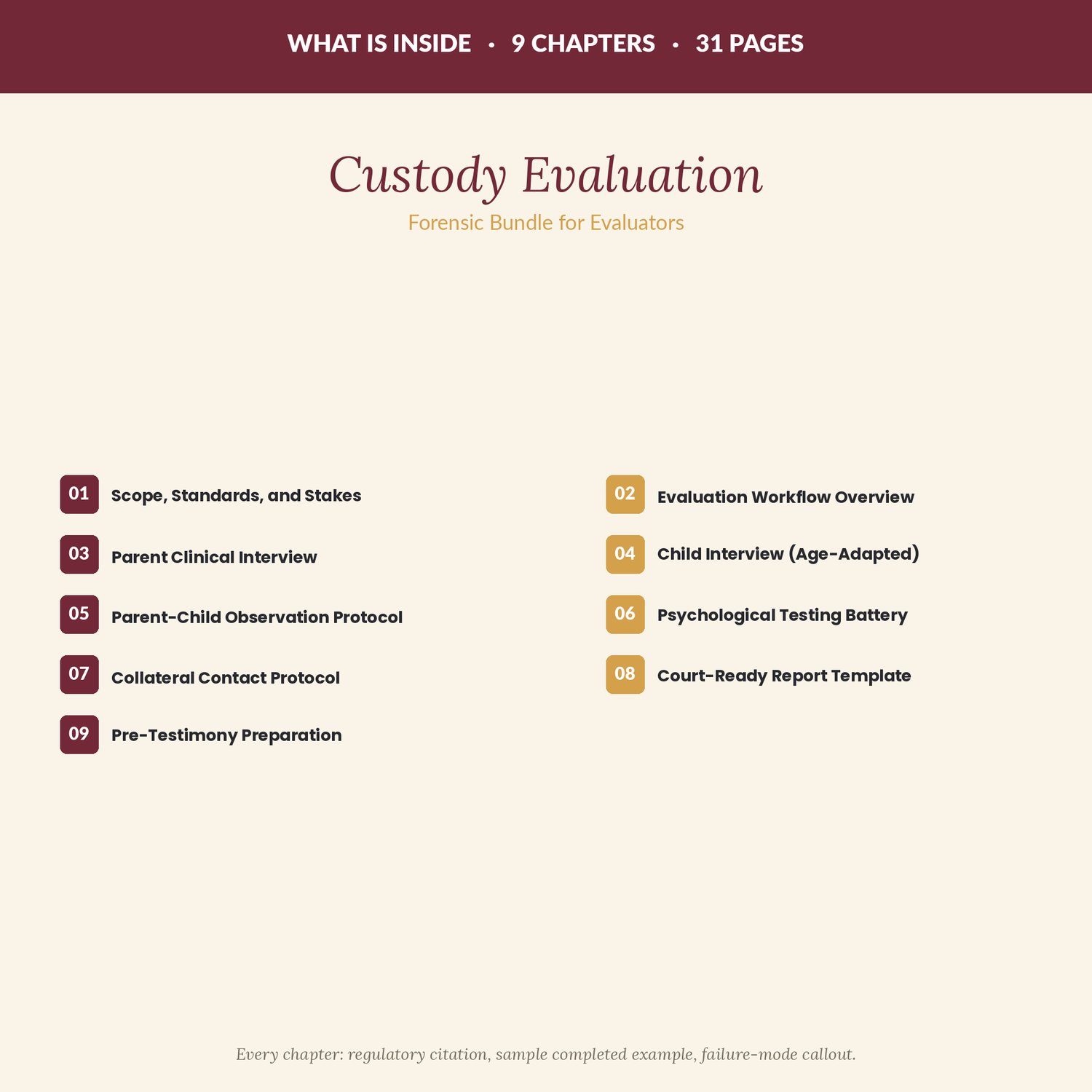 Child Custody Evaluation Bundle, preview image 2 of 9