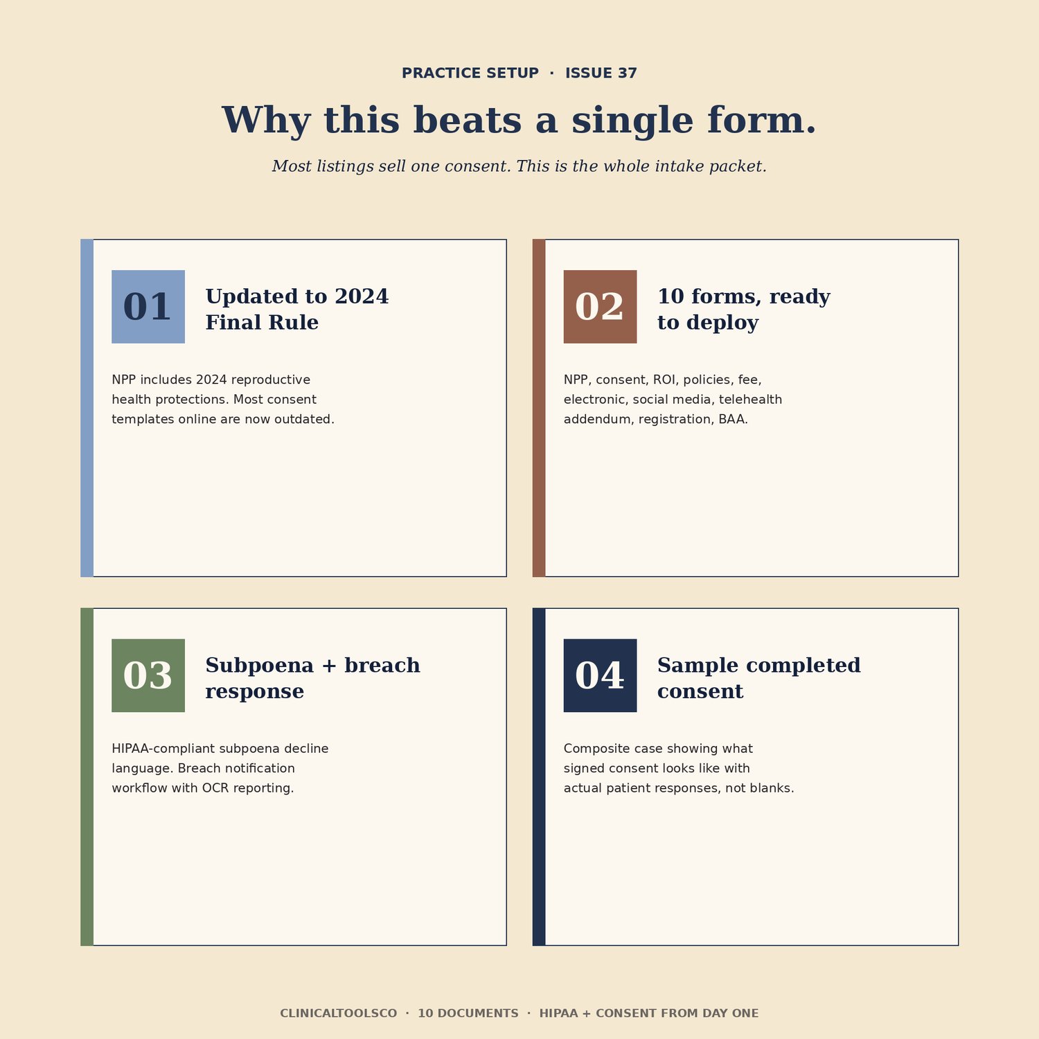 HIPAA Intake Forms and Consent Toolkit, preview image 3 of 9