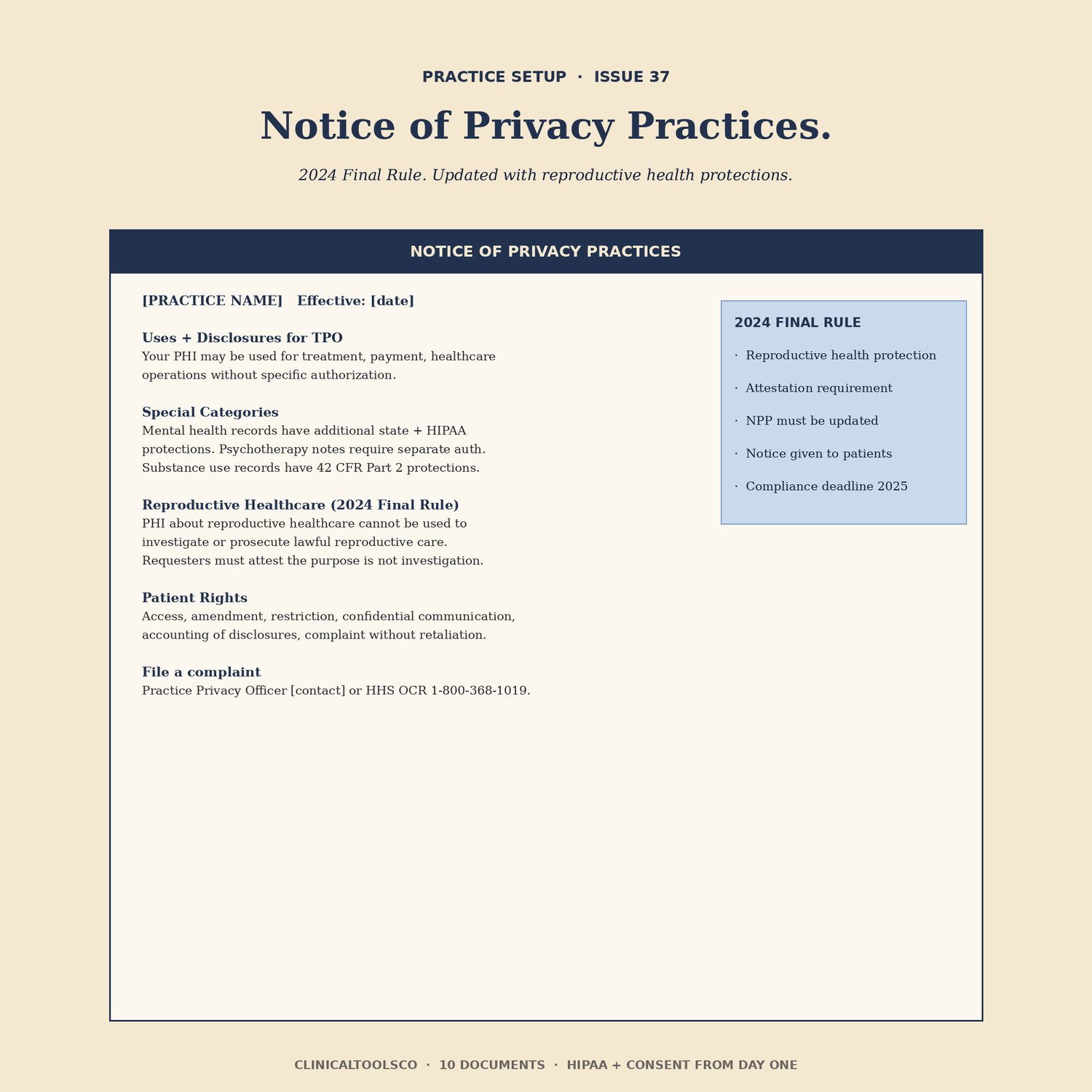 HIPAA Intake Forms and Consent Toolkit, preview image 4 of 9
