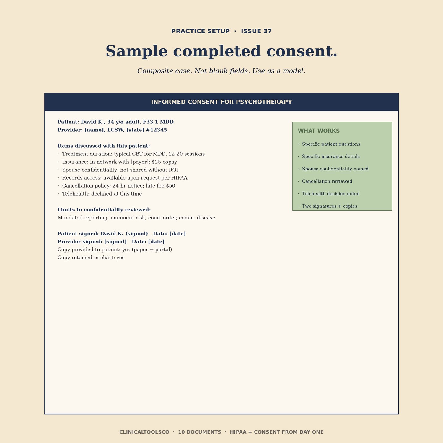 HIPAA Intake Forms and Consent Toolkit, preview image 5 of 9