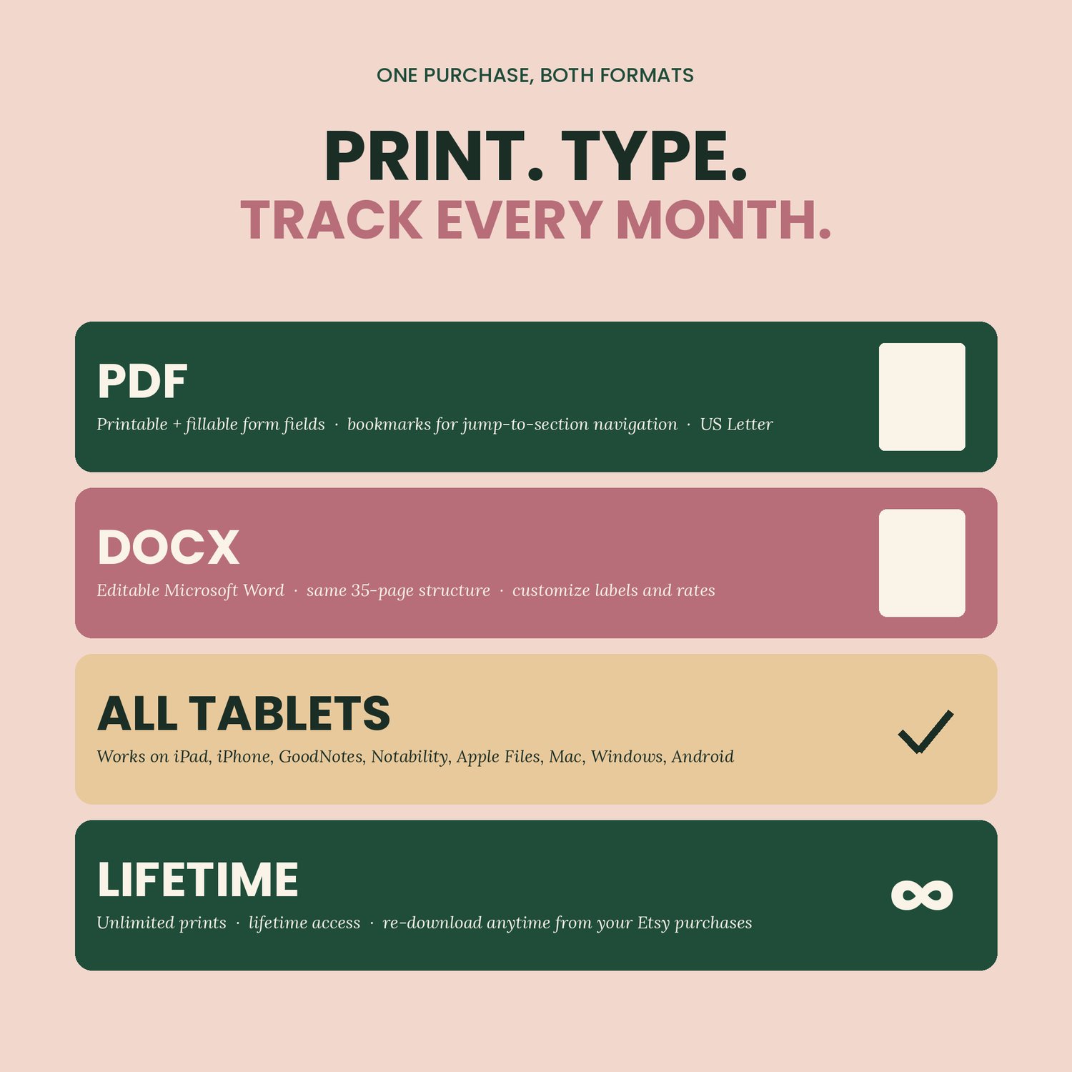 Therapist Caseload and Revenue Planner, preview image 9 of 9