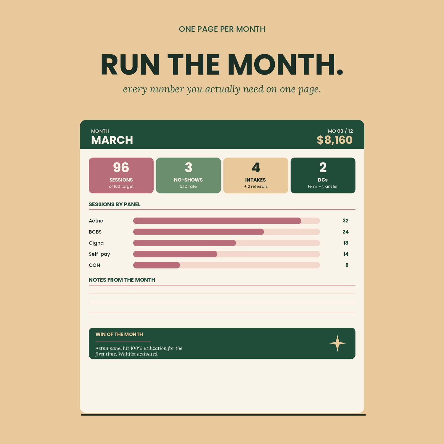 Therapist Caseload and Revenue Planner, preview image 4 of 9