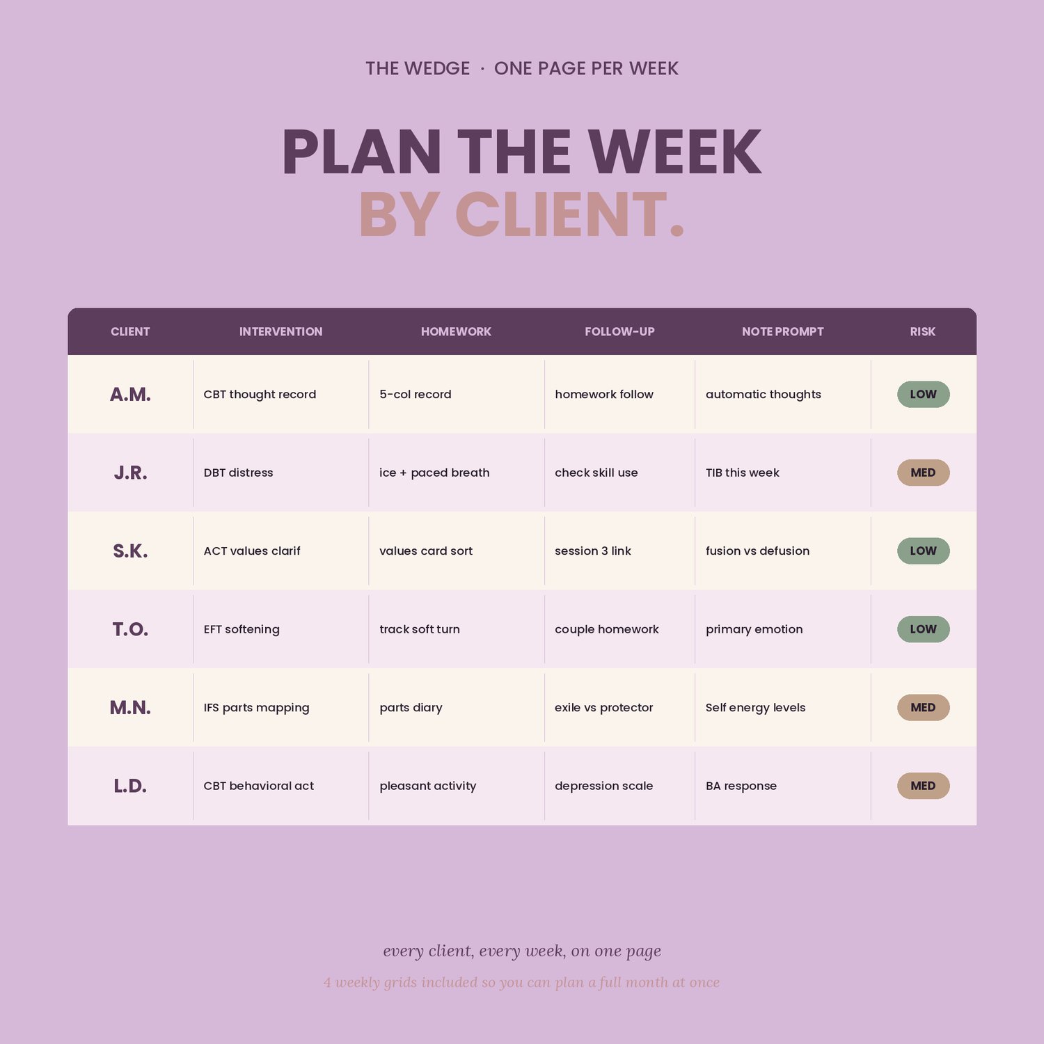 Therapist Session Prep Workbook, preview image 3 of 9
