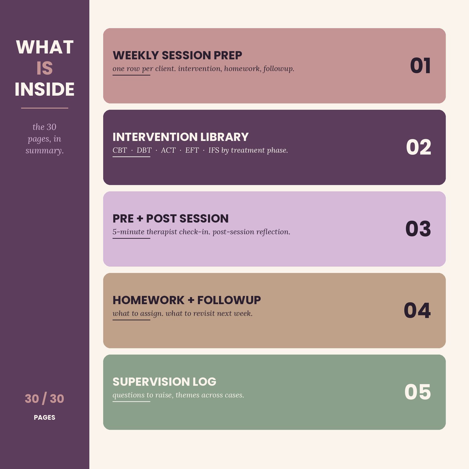 Therapist Session Prep Workbook, preview image 2 of 9