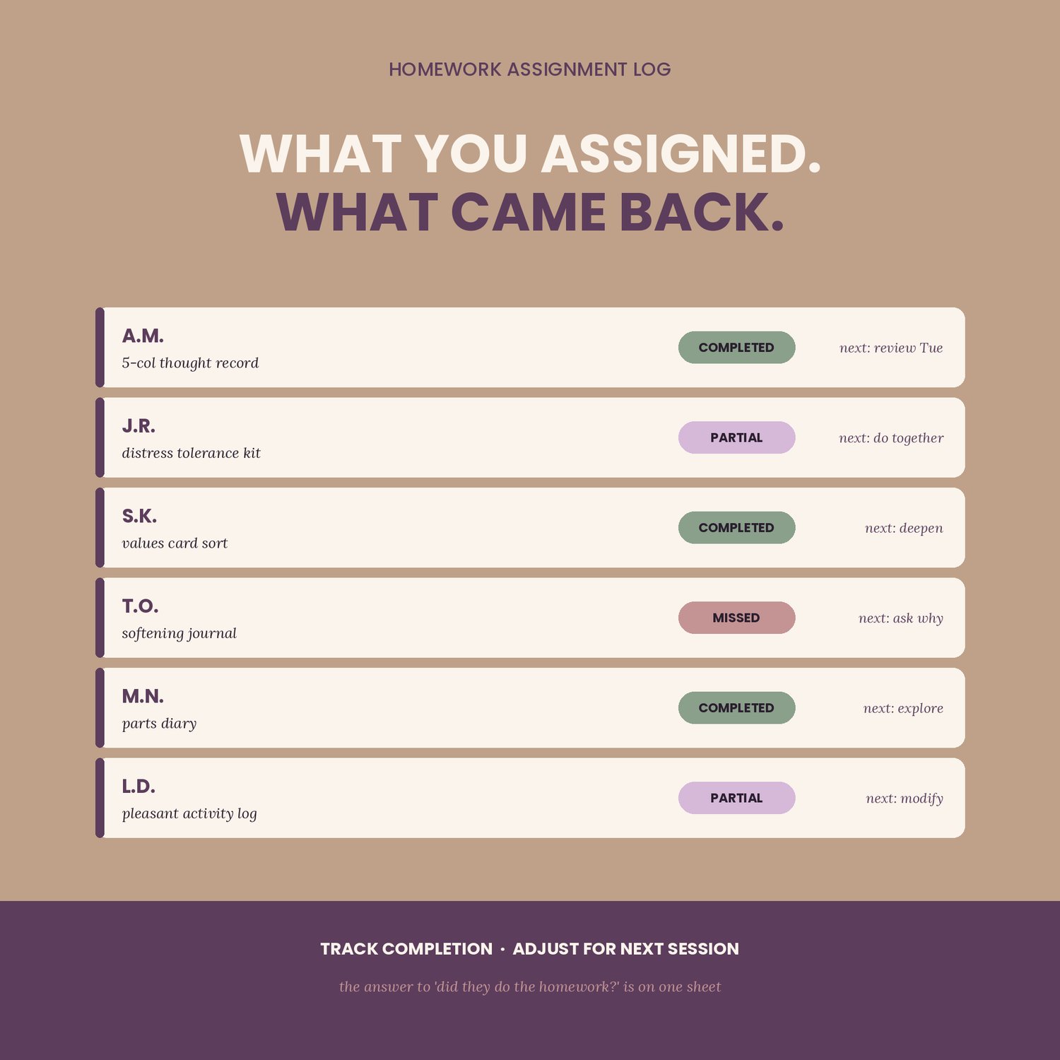 Therapist Session Prep Workbook, preview image 7 of 9