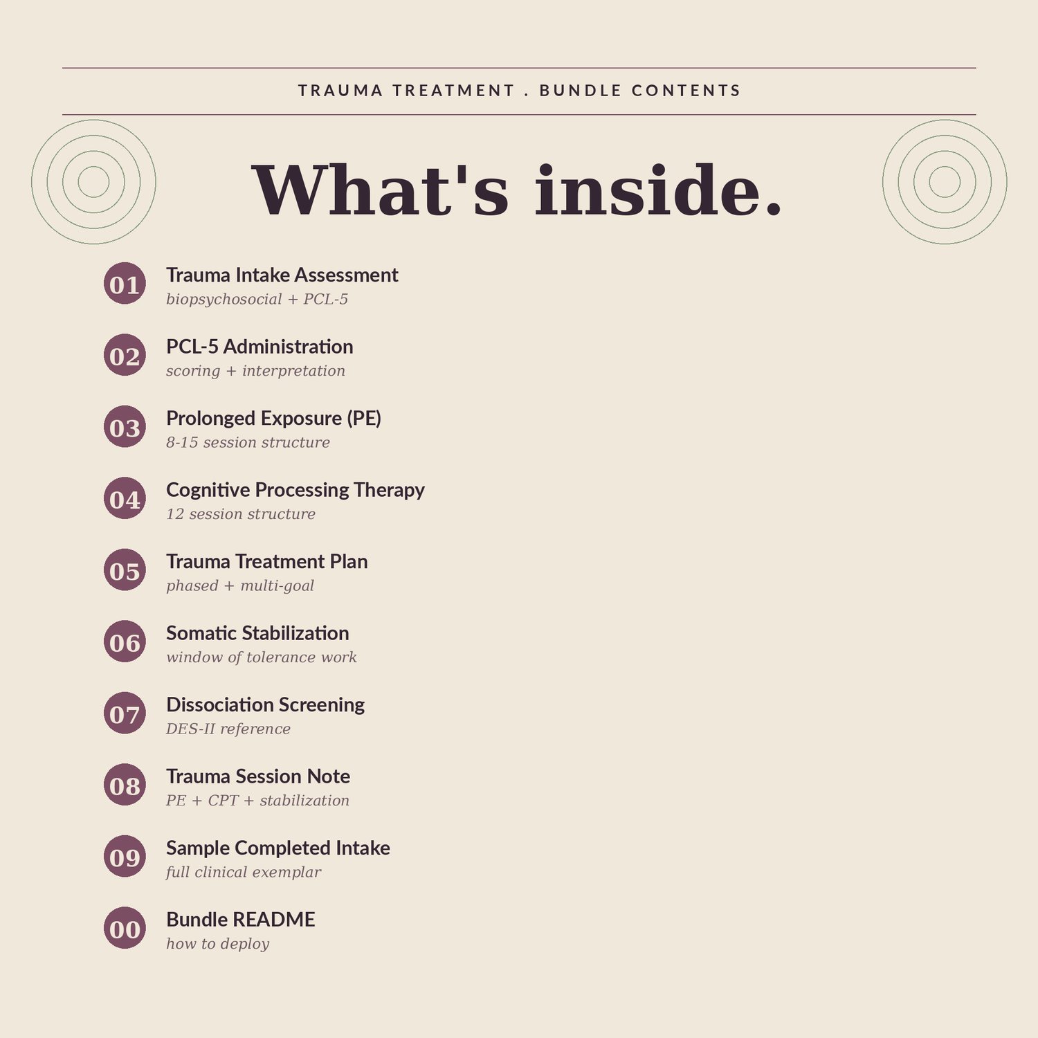 Trauma Treatment Templates, preview image 2 of 9