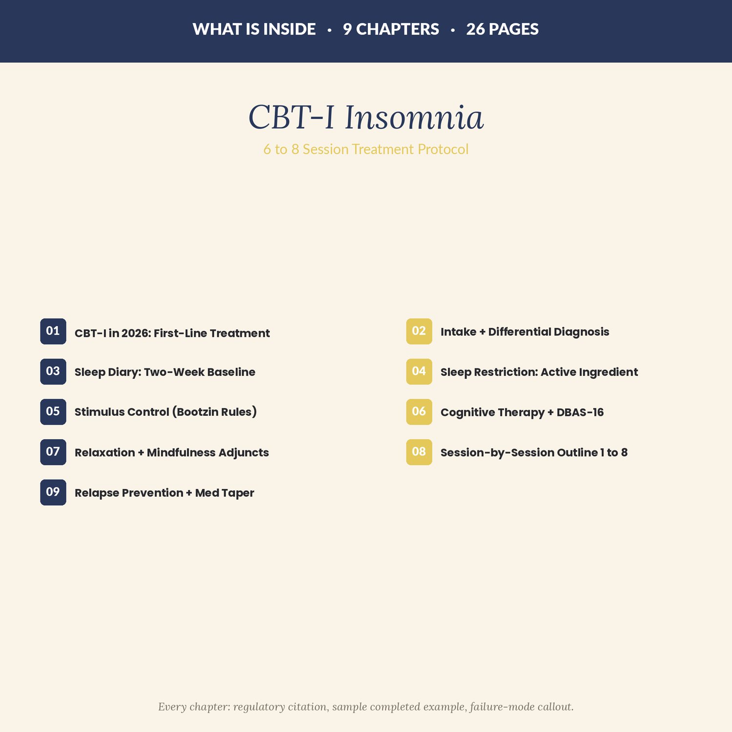 CBT-I Insomnia Protocol, preview image 2 of 9
