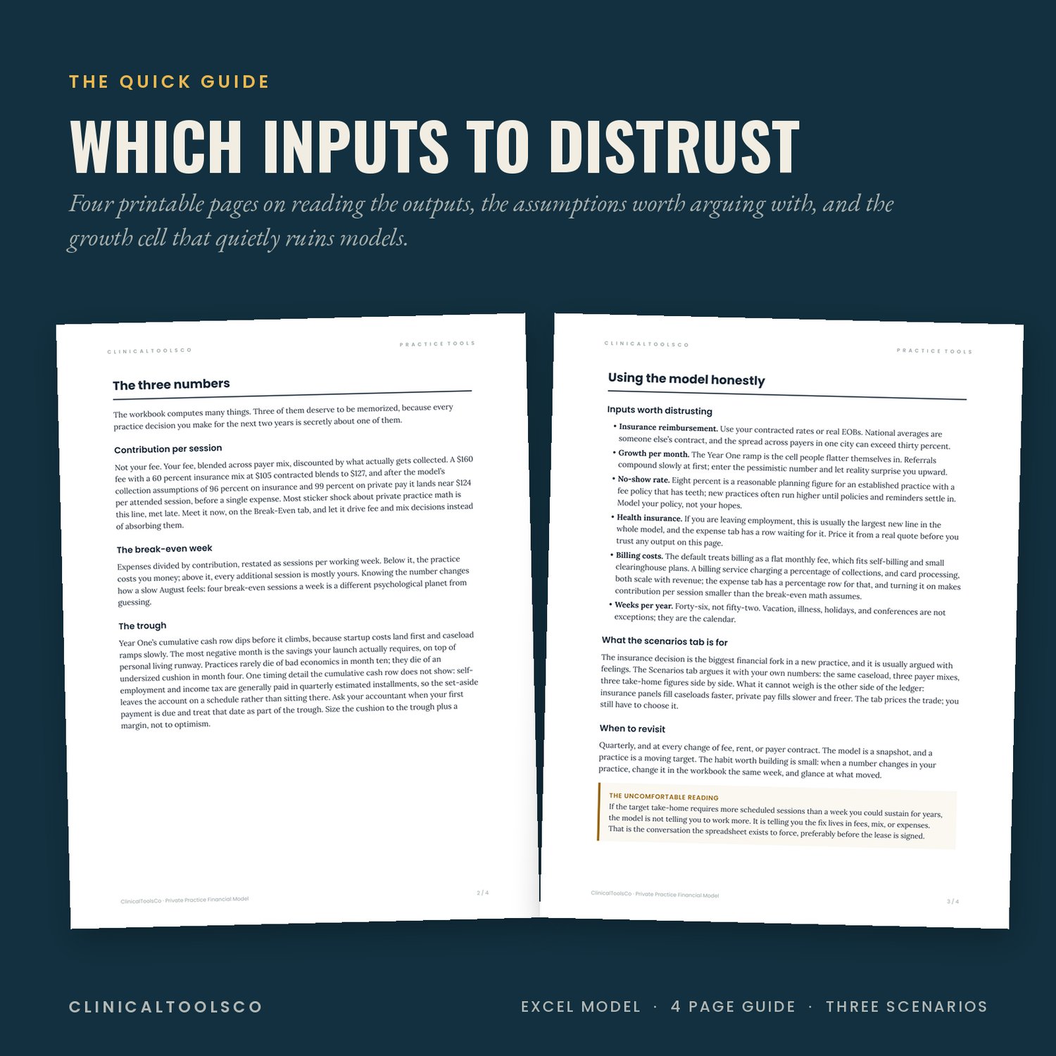 Private Practice Financial Model, preview image 4 of 9