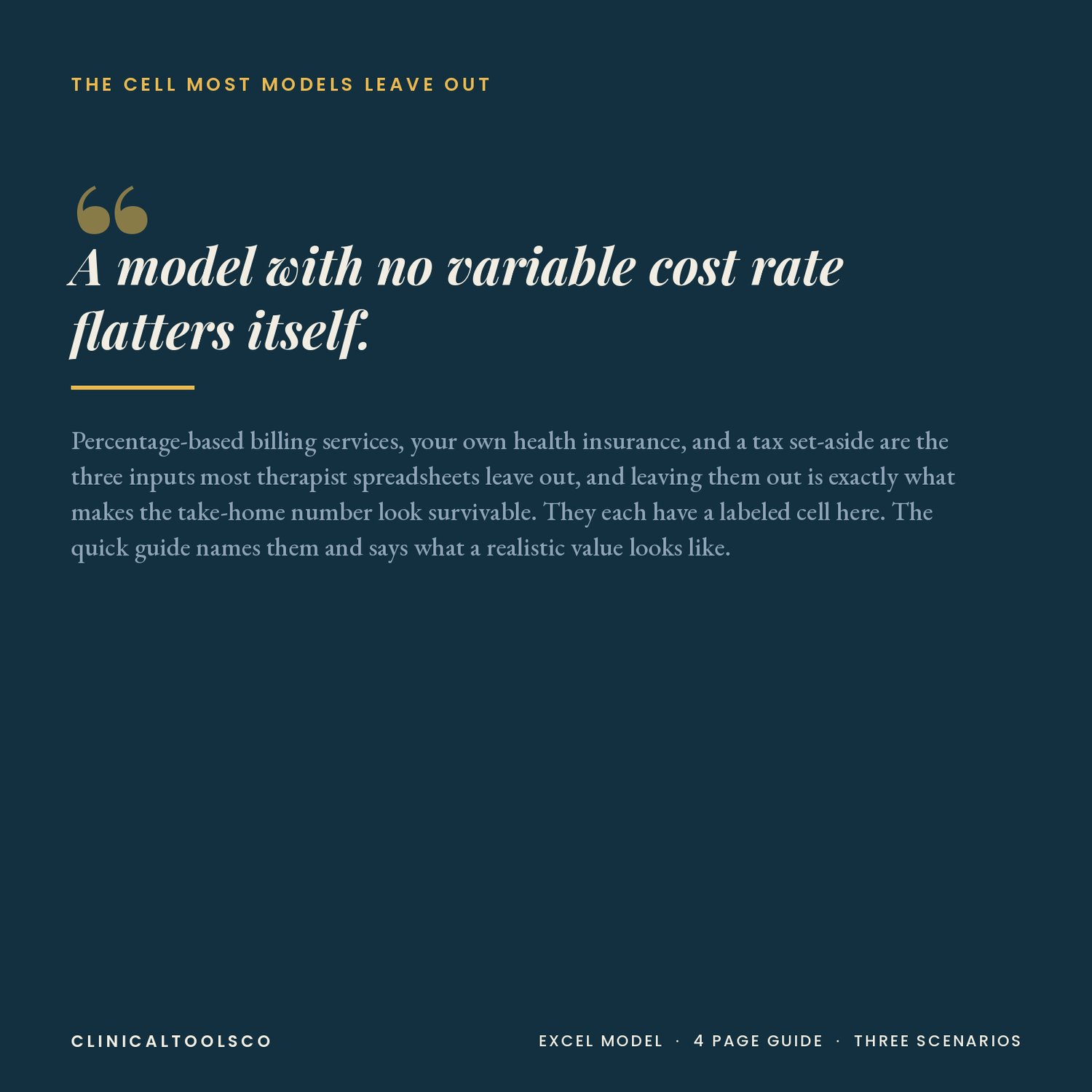 Private Practice Financial Model, preview image 7 of 9
