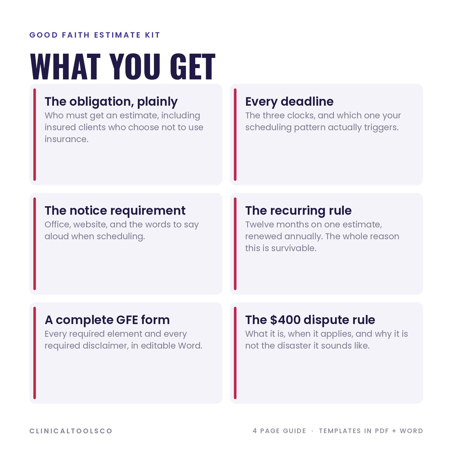 Good Faith Estimate Kit, preview image 3 of 9