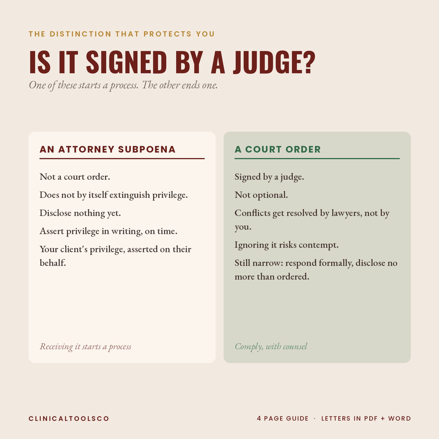 Subpoena Response Kit for Therapists, preview image 3 of 9
