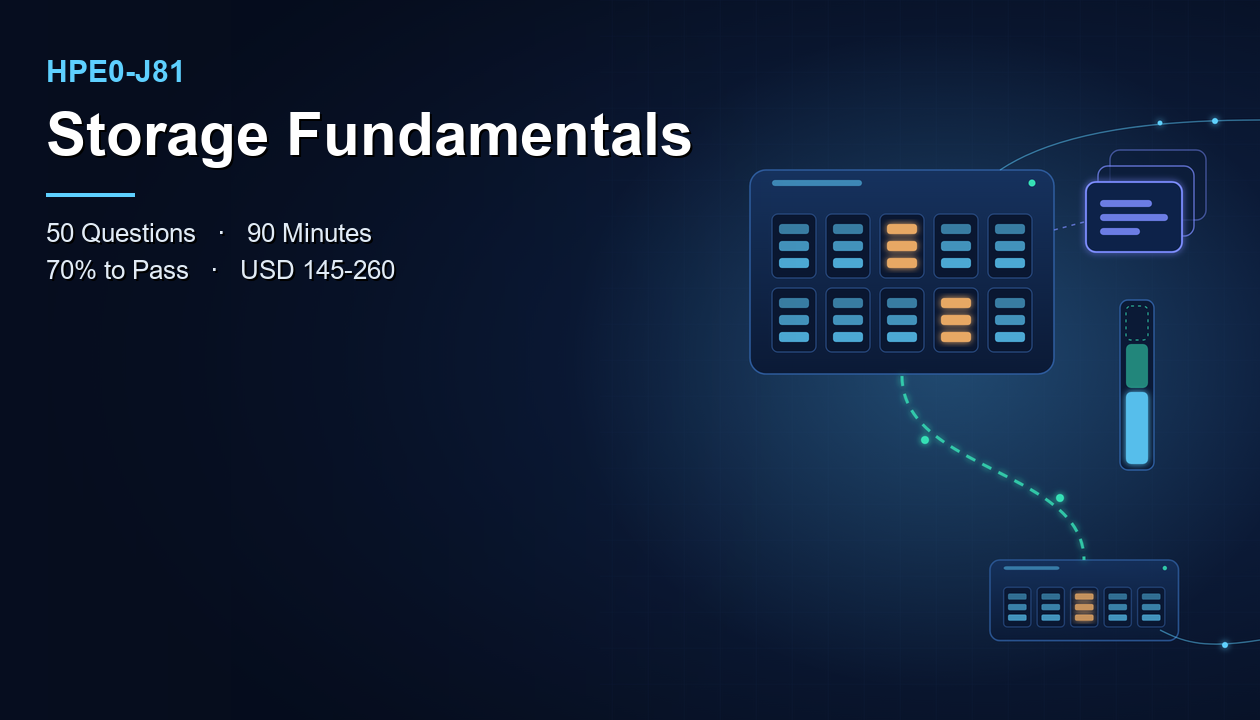 HPE0-J81 Storage Fundamentals exam banner