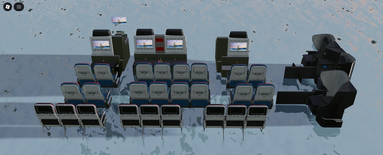 Aircraft cabin seating asset collection