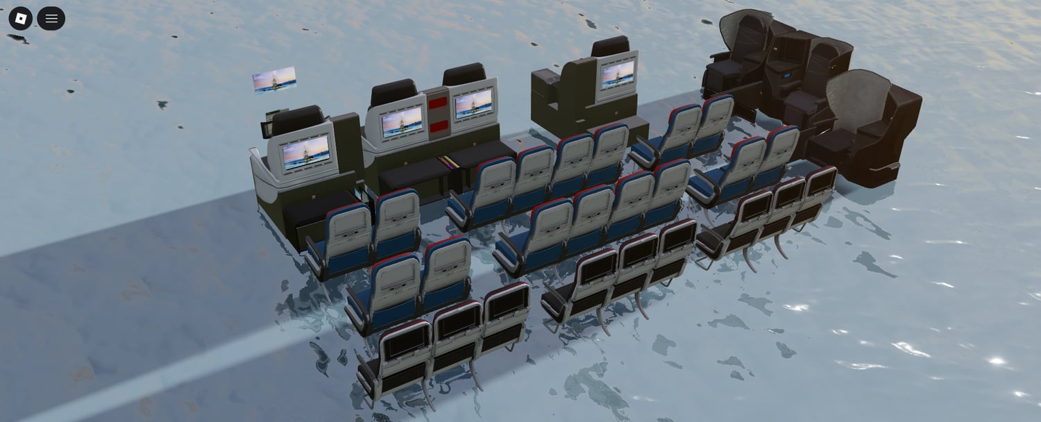 Roblox airline economy seat models