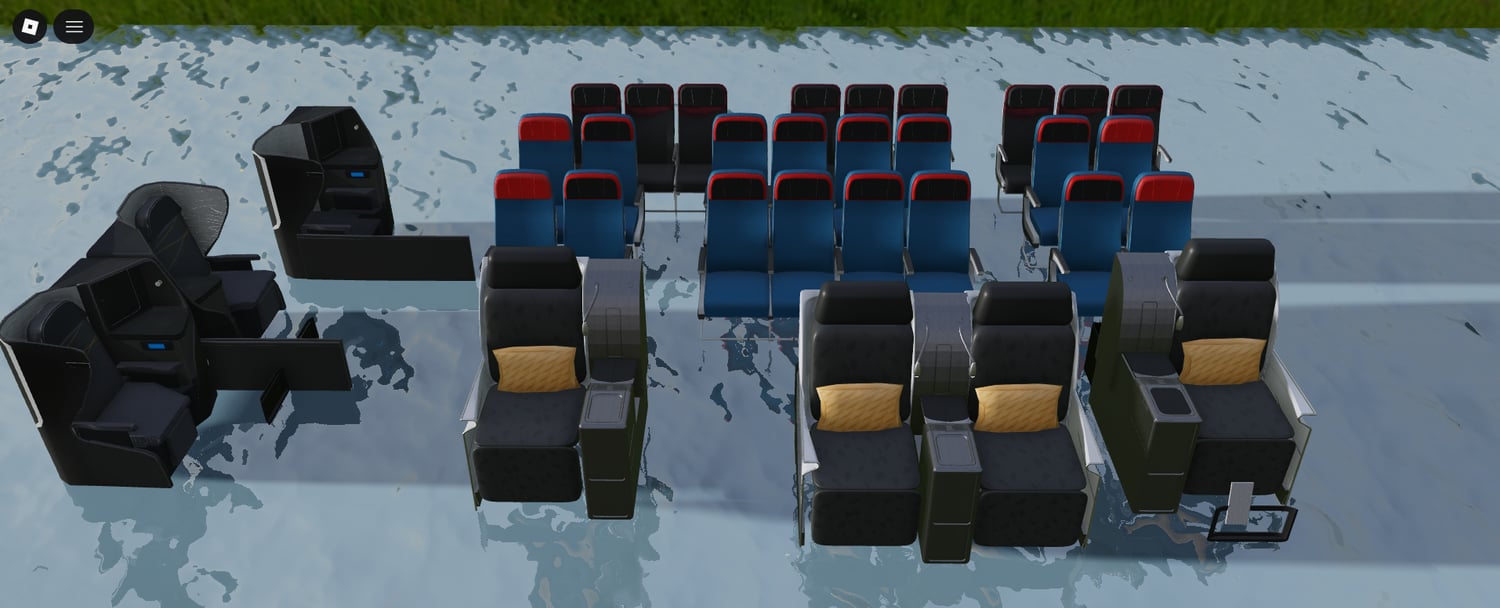 Roblox commercial aircraft interior seating