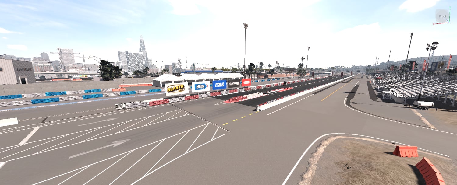 Roblox race circuit with barriers