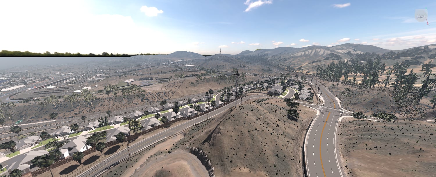 American hillside driving roads