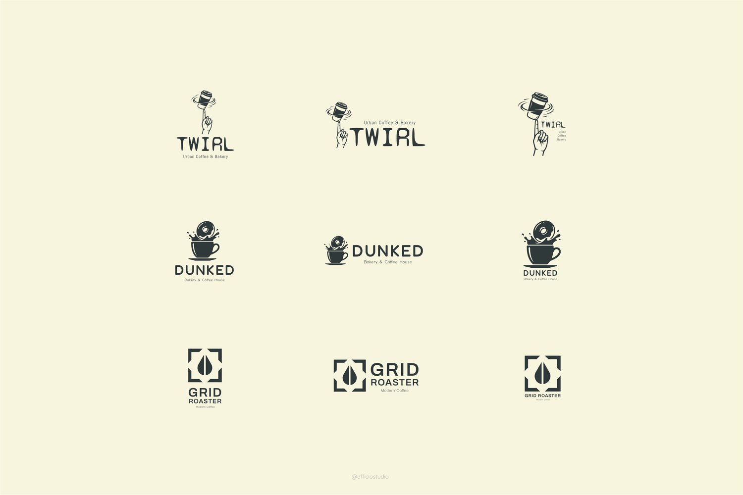 Specialty coffee logo templates and brand mark concepts