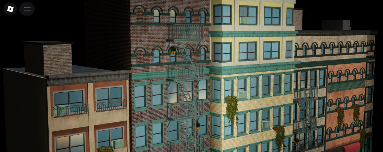 Connected city apartment buildings