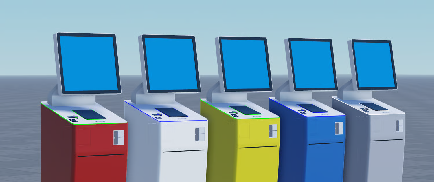 Airport self check-in kiosks