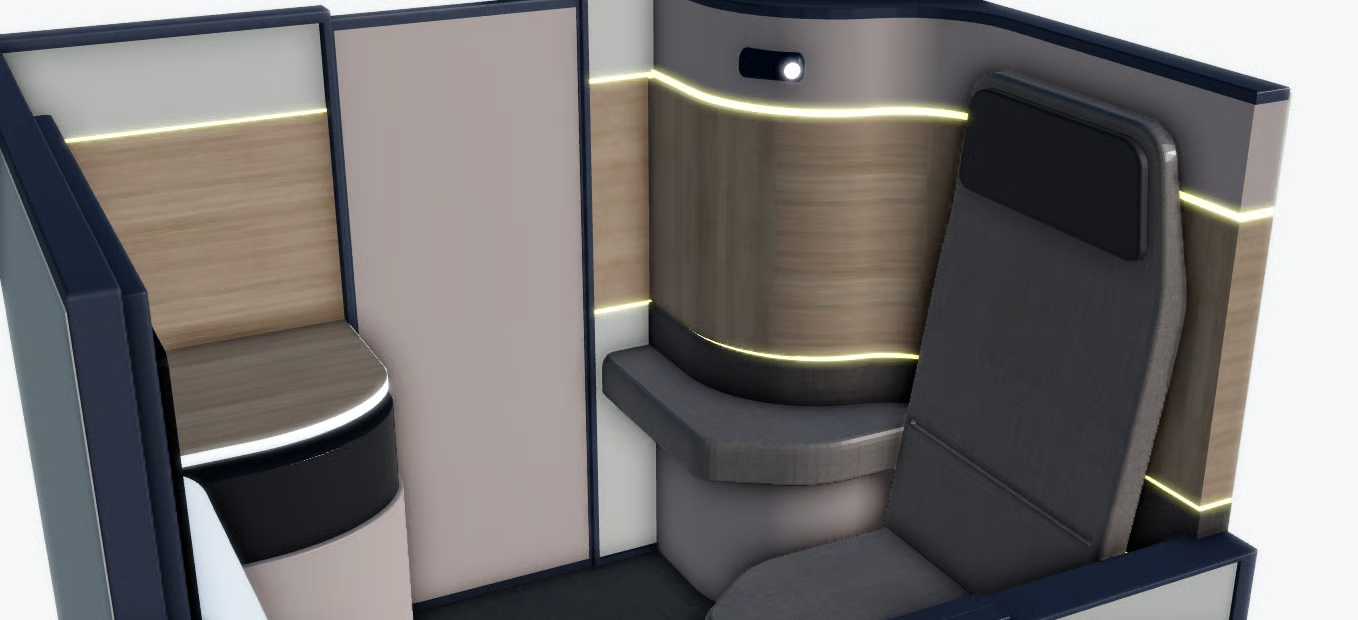 Private aircraft suite seat