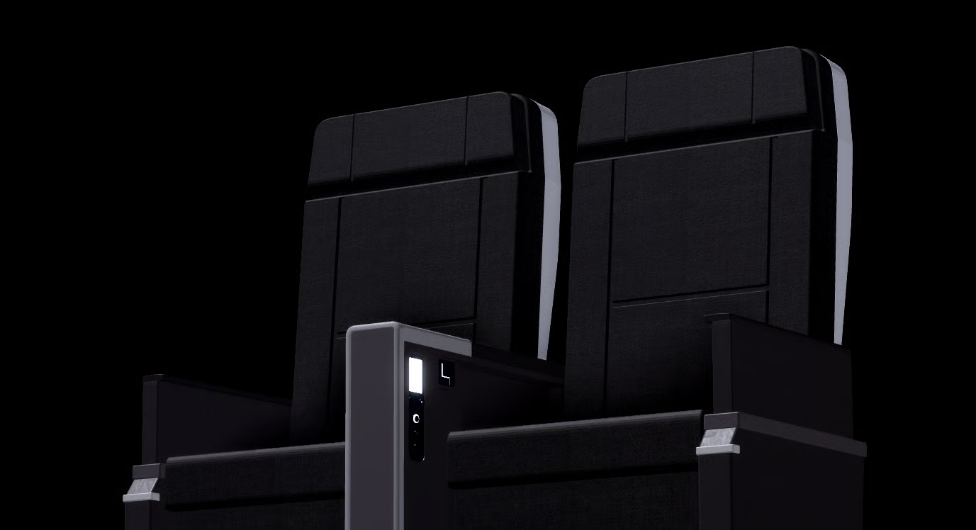 Animated grey economy seat