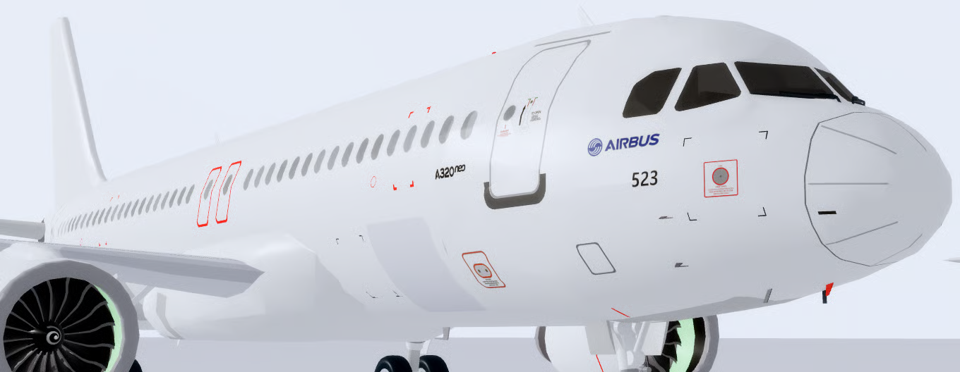 CSG commercial aircraft exterior