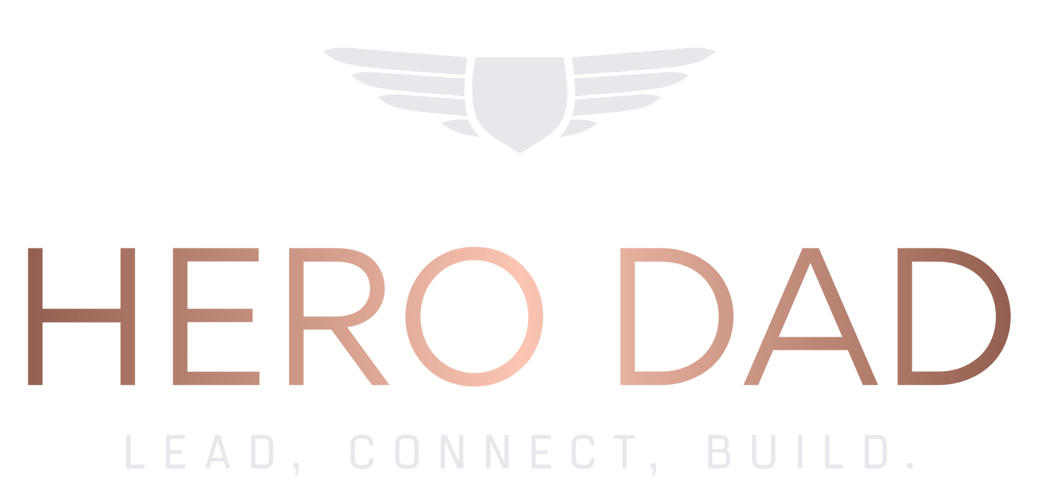 HERO DAD logo — Lead, Connect, Build