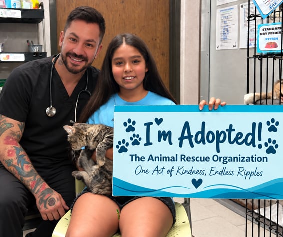 Celebrate Juniper’s adoption and the beginning of her new life with a loving family. Discover how your support helps The Animal Rescue Organization save more vulnerable animals.