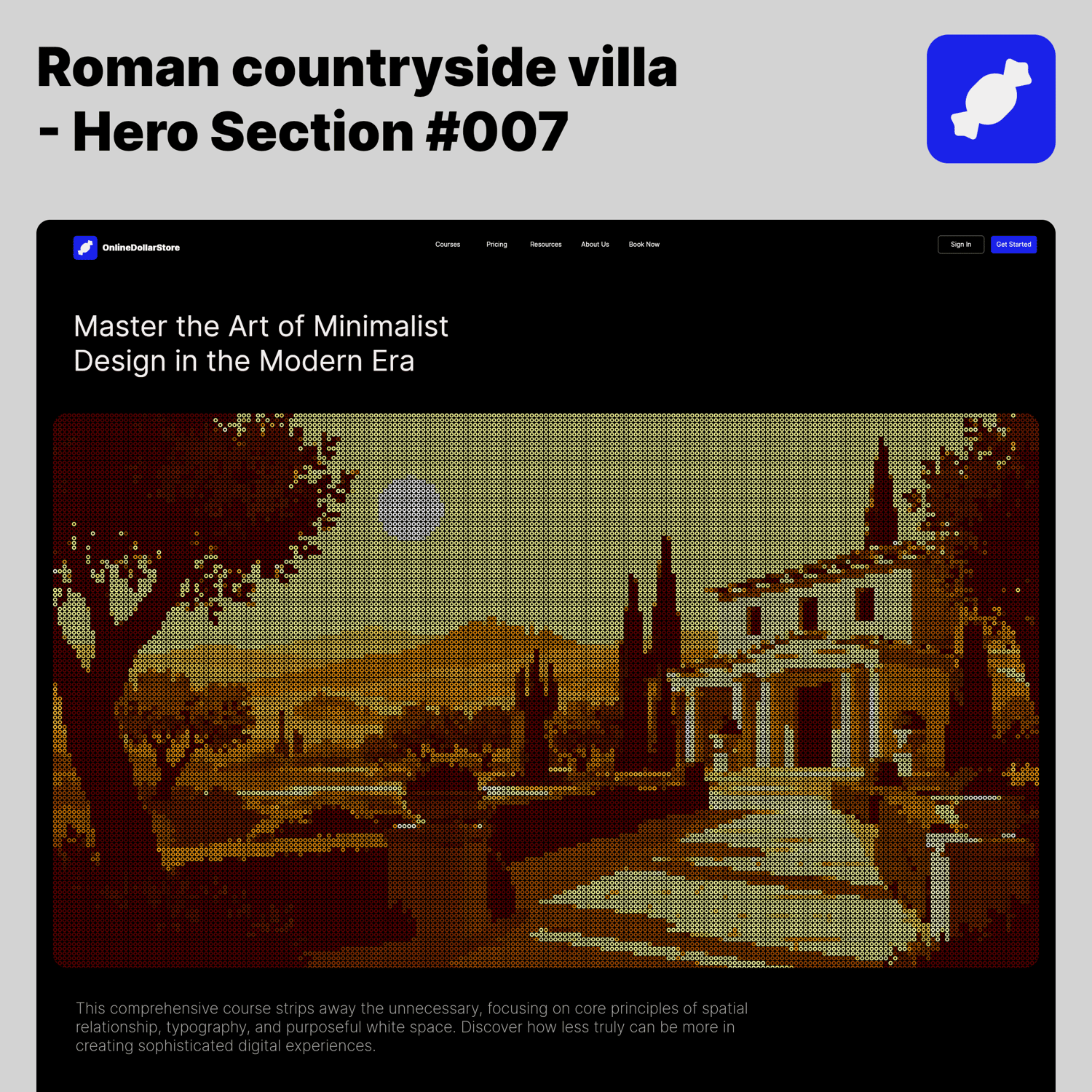 Roman countryside villa — Roman Empire Website Hero Donut Background preview 1