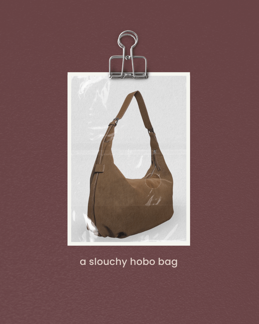 a convertible slouchy hobo bag made of waxed suede