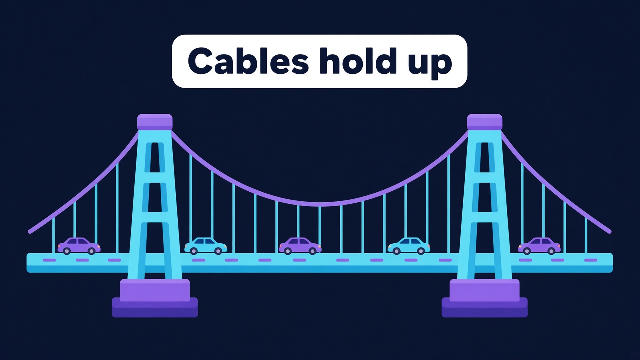 Cables hold up
