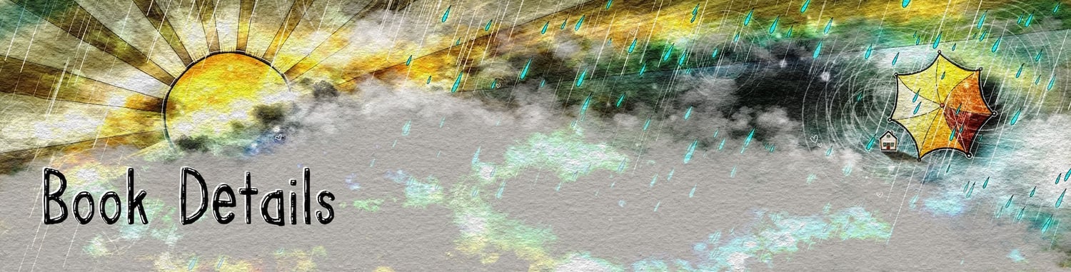 Book Details art banner for Grief Like Rain—Hope Like Sunshine Sun umbrella watercolor
