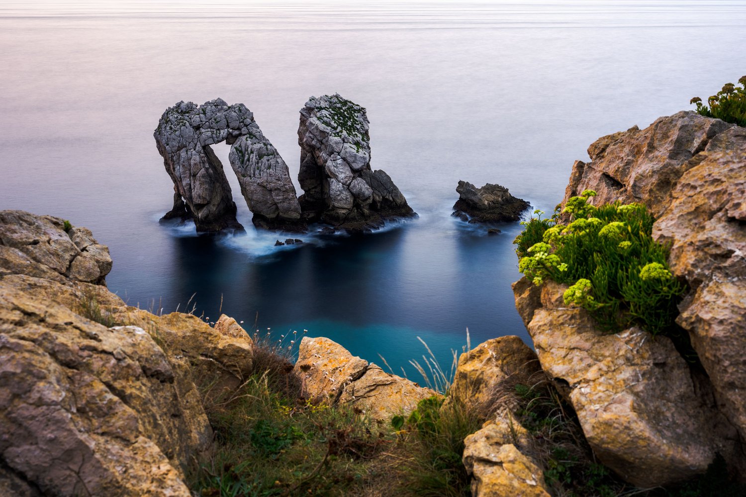Spain Urro del Manzano Santander Playa Del Portio sea stack arch northern spain landscape photography long exposure sunset
