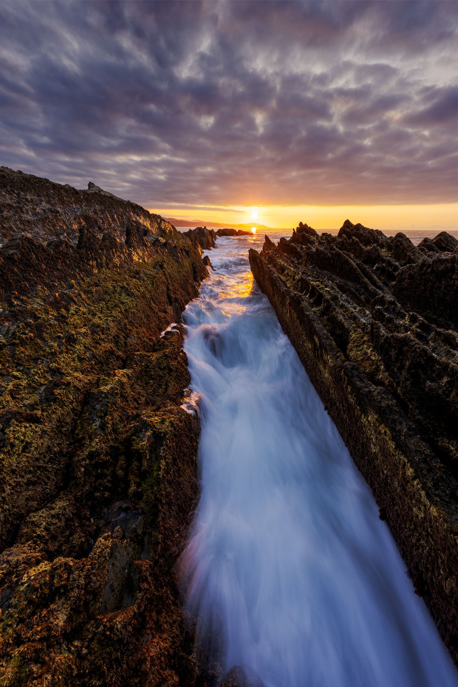 Spain Playa de Barrika Barrikako hondartza beach north northern coast landscape photography sunset 1 long exposure