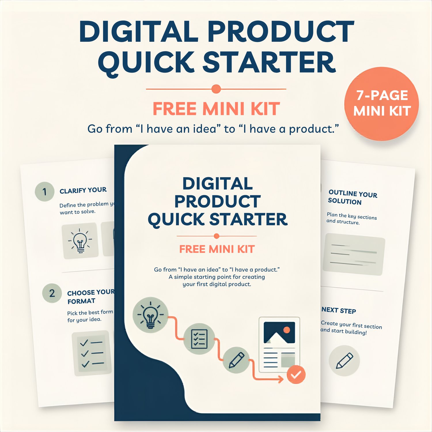 Free digital product starter kit with beginner-friendly prompts and worksheets