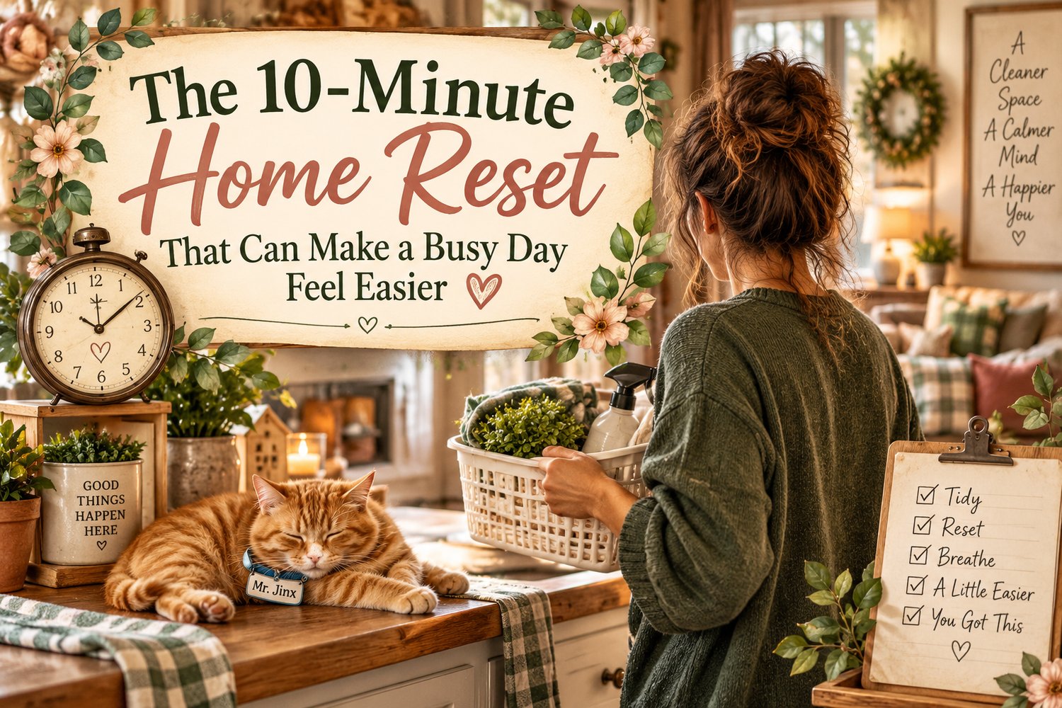 10-minute home reset routine for a calmer and more organized home