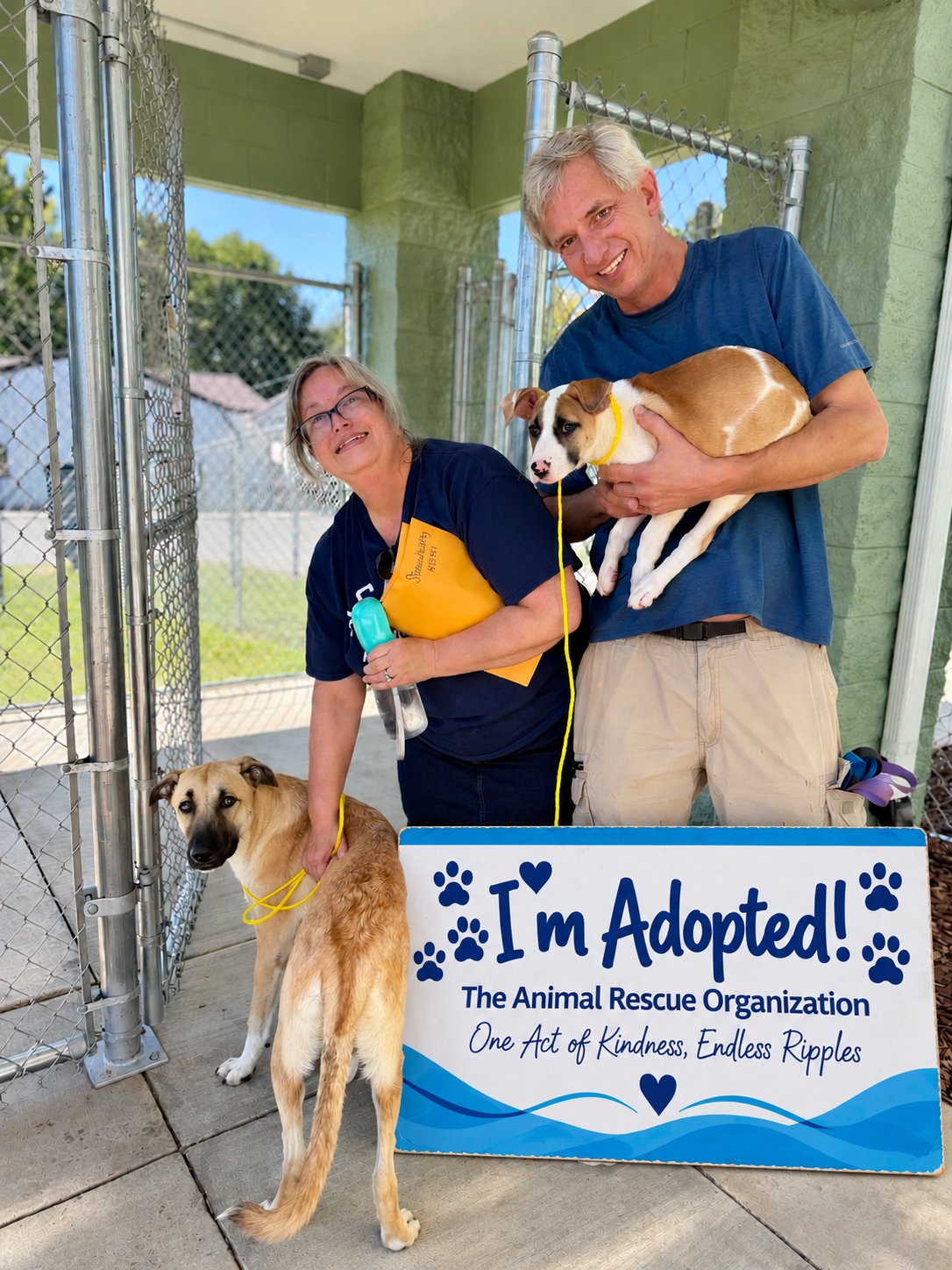 After suffering abuse, two rescued dogs, Jasper and Draco, have found love, safety, and a forever home together with one very special family.