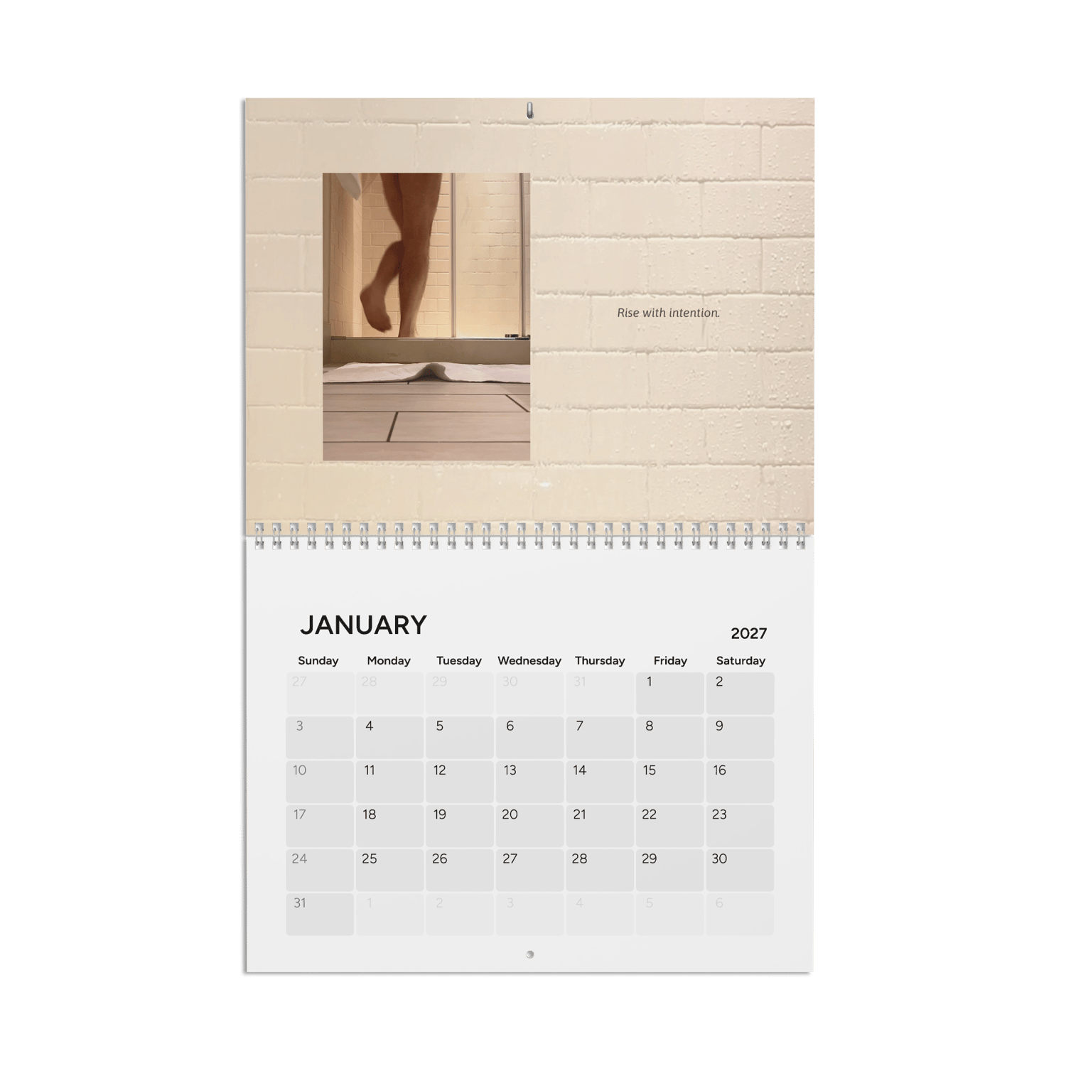 PRiCE SHOWER / 2027 photography wall calendar open to January 2027